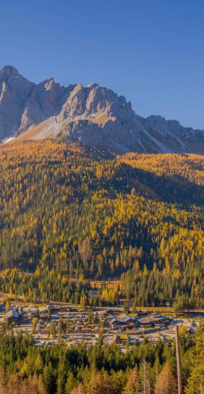 The Dolomites of Sesto in autumn