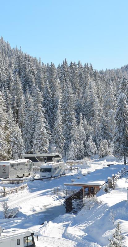 Also in winter a place to be: CaravanPark Sexten