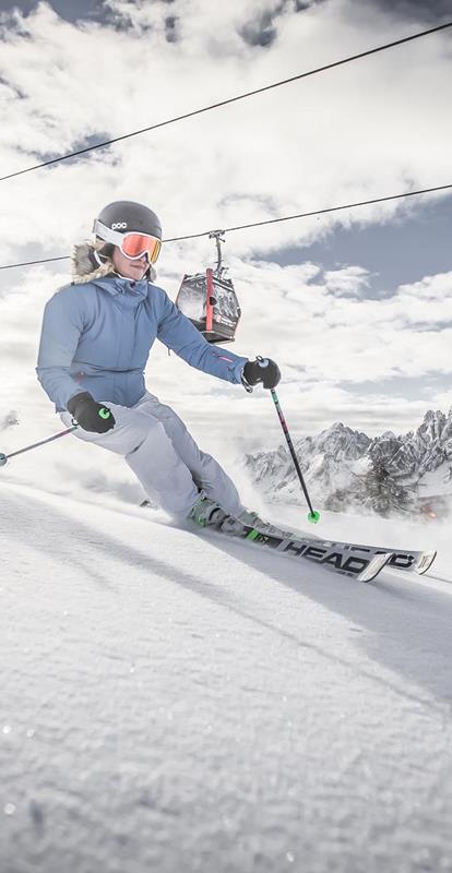Skifahren in den Sextner Dolomiten
