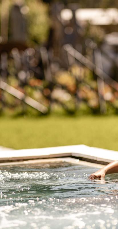 Relax in our outdoor pool