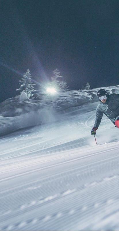 Night skiing in the 3 Cime