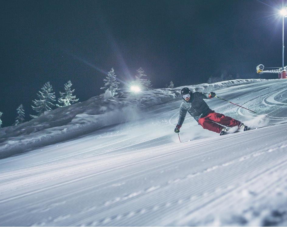 Night skiing in the 3 Cime