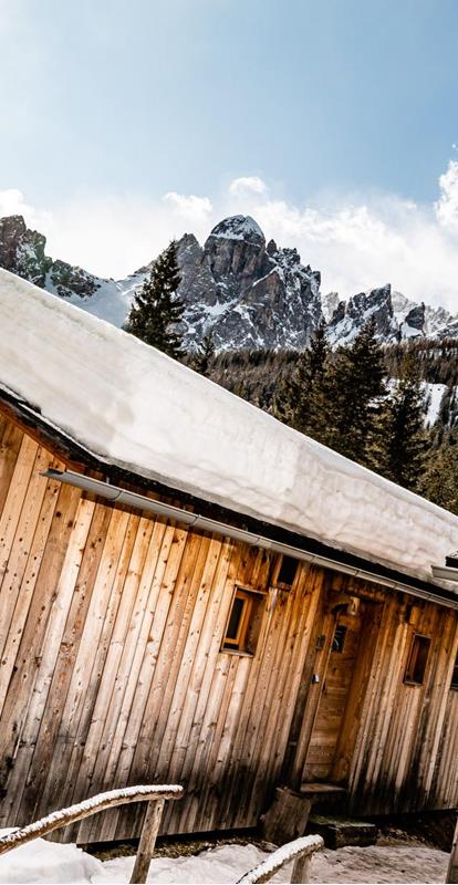 Lodge außen Winter