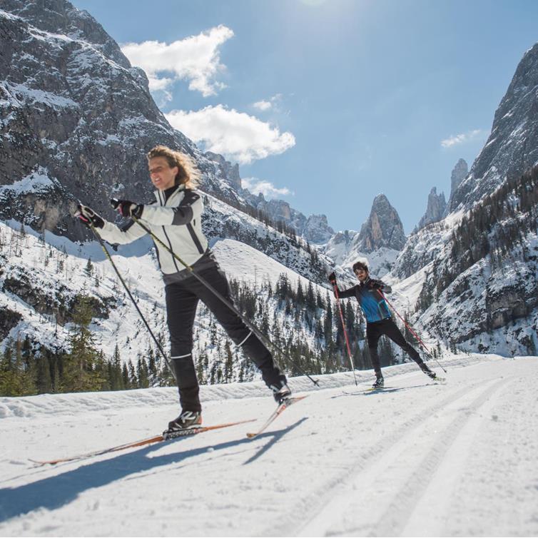 Cross-country skiing at Sesto and environs