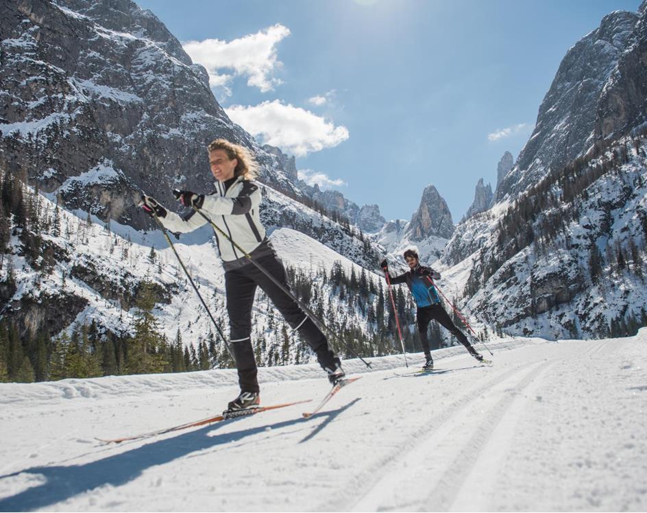 Cross-country skiing at Sesto and environs