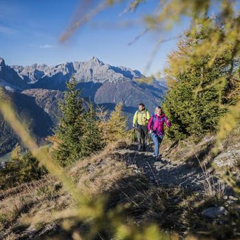 Autumn hike in the mountains