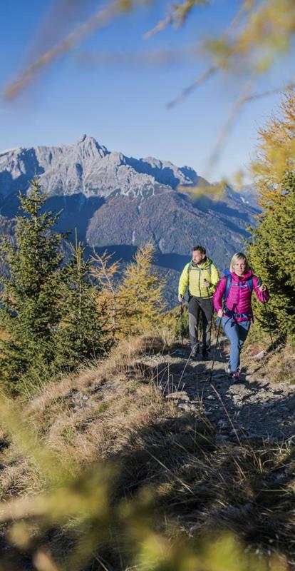 Autumn hike in the mountains